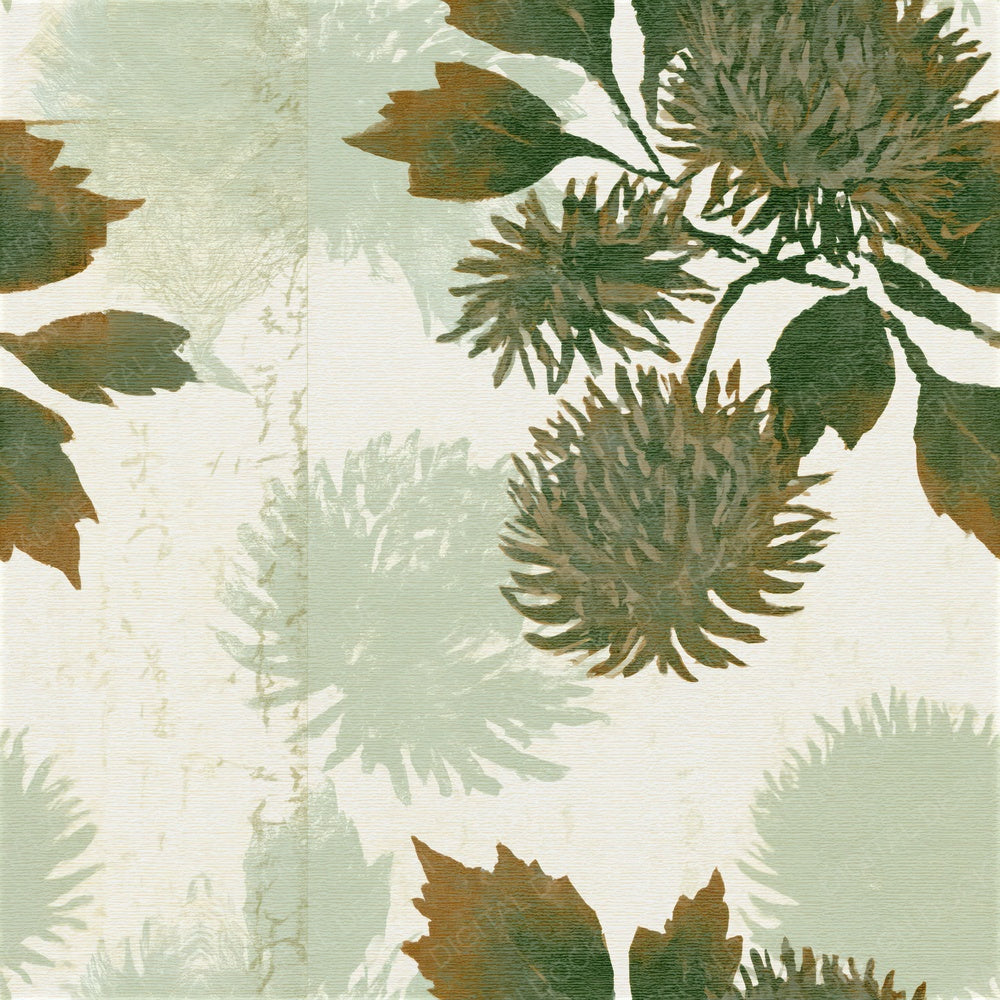 Woodcut Rambutan Sage Seamless Digital Paper Pack (DDD015124)