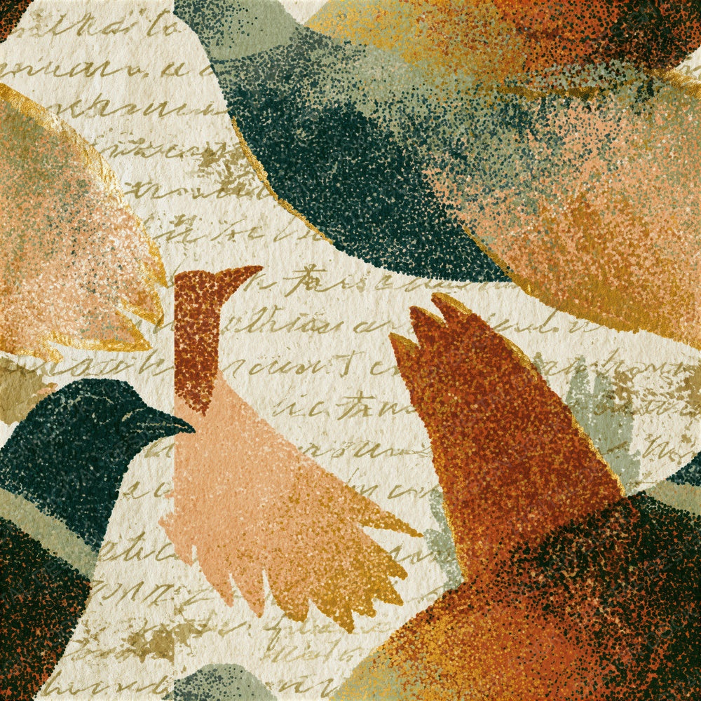 Stipple Pheasant Apricot Pistachio Seamless Digital Paper Pack (DDD015139)