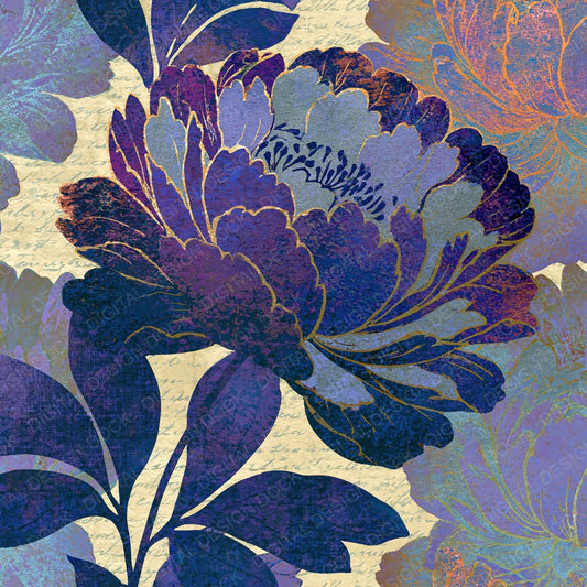 Single Infrared Peony Amethyst Lavender digital paper shown full size