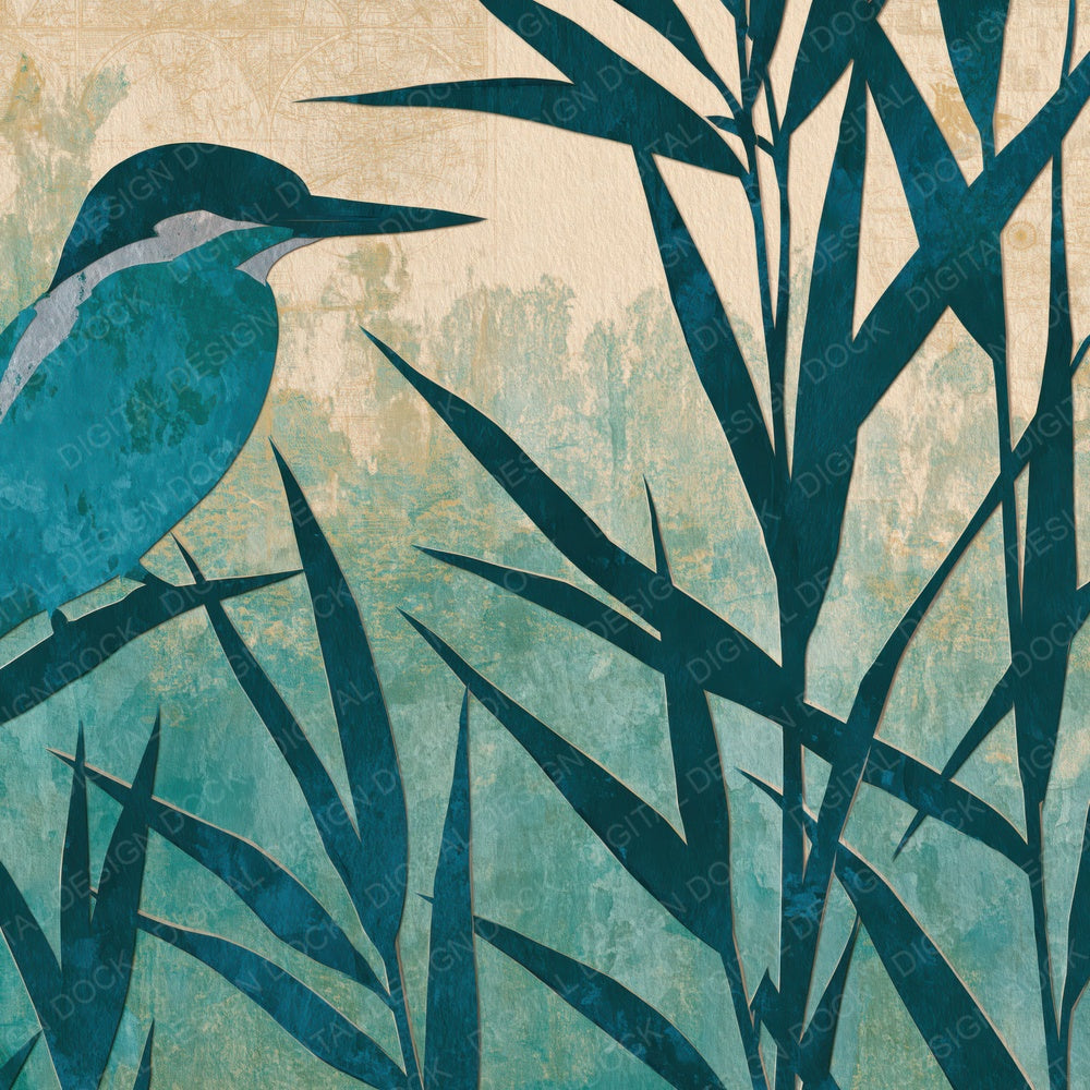 Papercut Kingfisher Reed Malachite Digital Paper Pack (DDD015159)