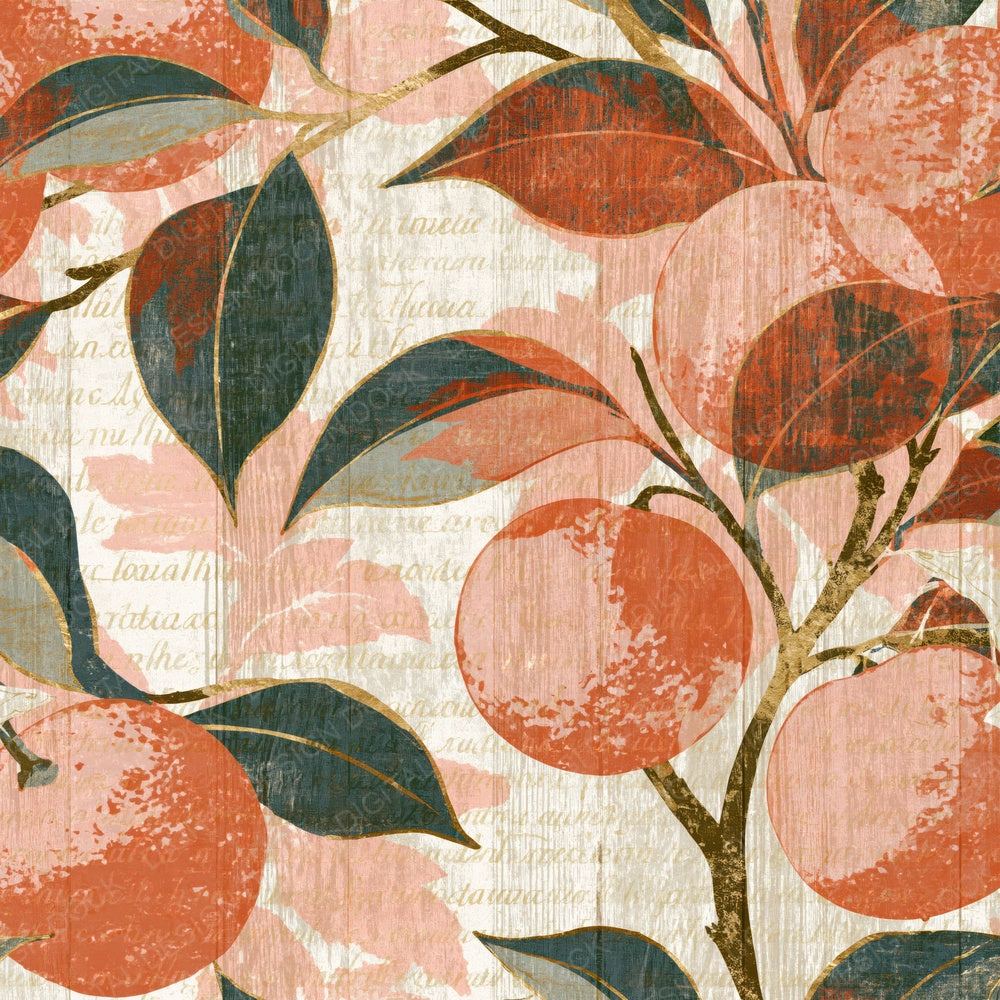 Ukiyo-e Kumquat Blush Bone Layered Digital Paper Pack (DDD015183)