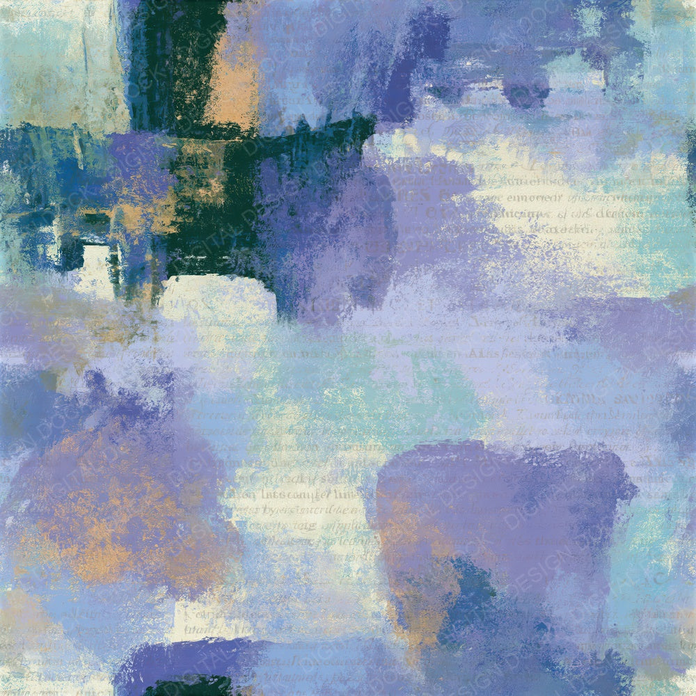 Impressionist Pioneer Wagons Lilac Mint Seamless Digital Paper Pack (DDD015188)