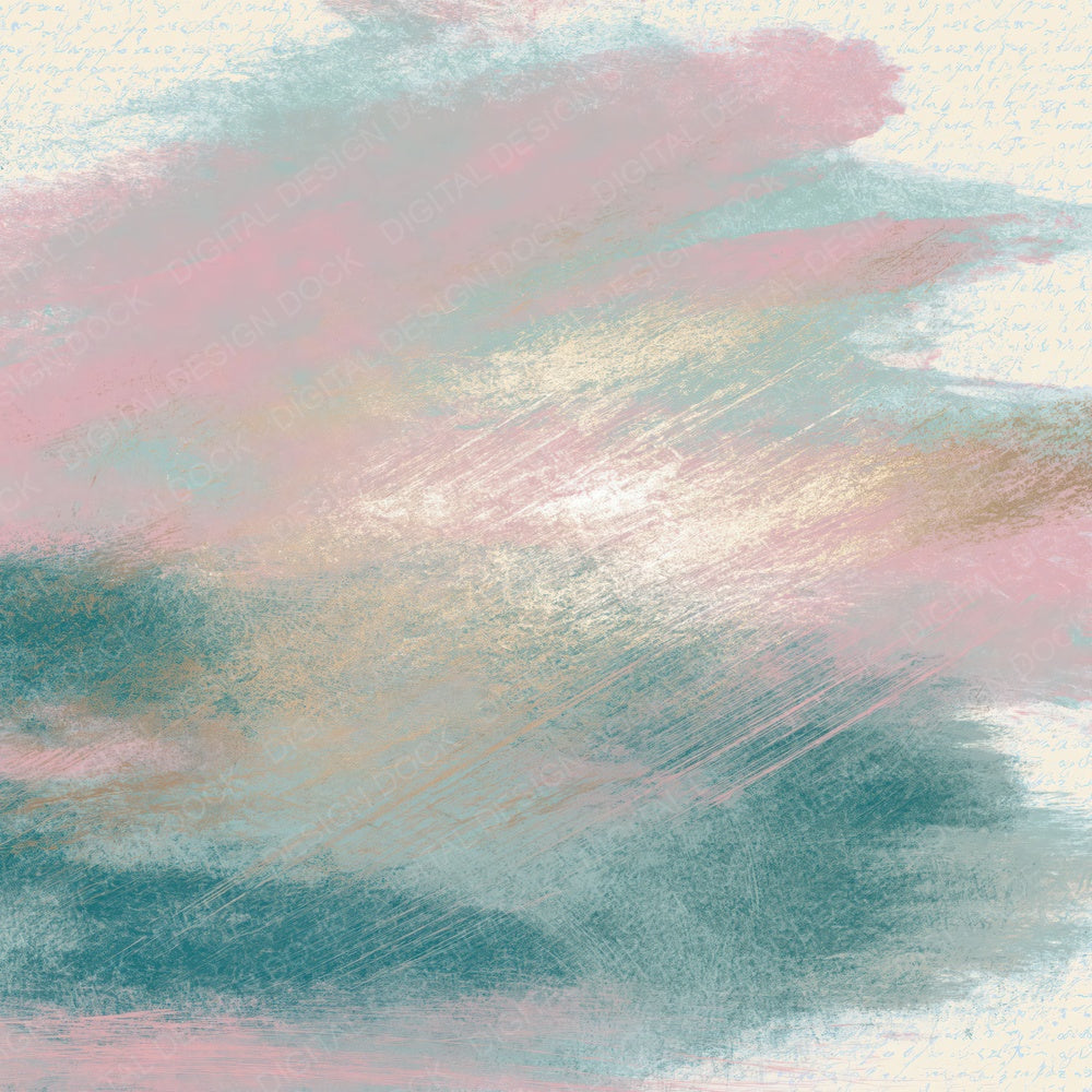 Scratchboard Pink Mint Abstract Digital Paper Pack (DDD015197)