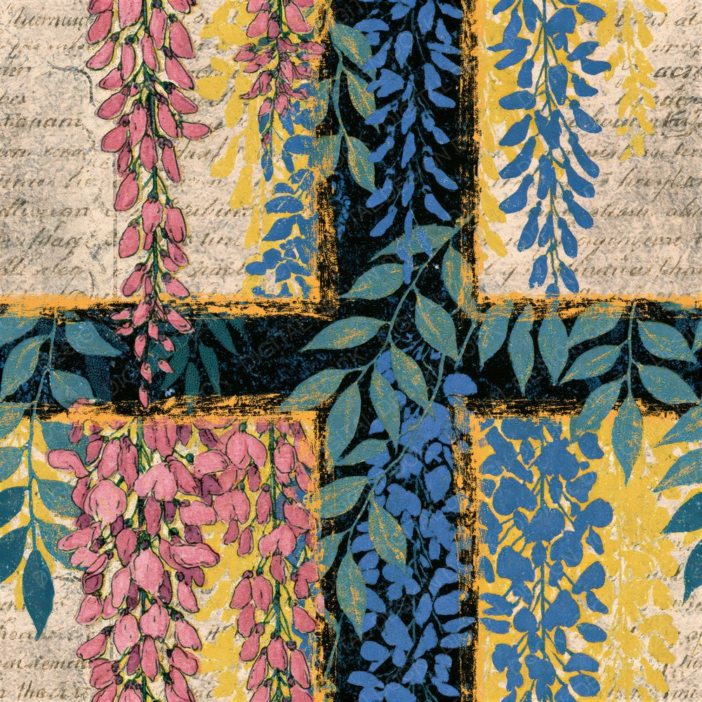 Mezzotint Wisteria Pink Blue Seamless Digital Paper Pack (DDD015238)