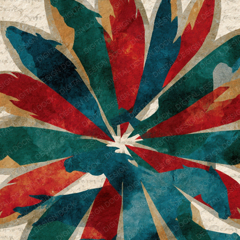 Photogram Pegasus Mandala Emerald Ruby Digital Paper Pack (DDD015240)
