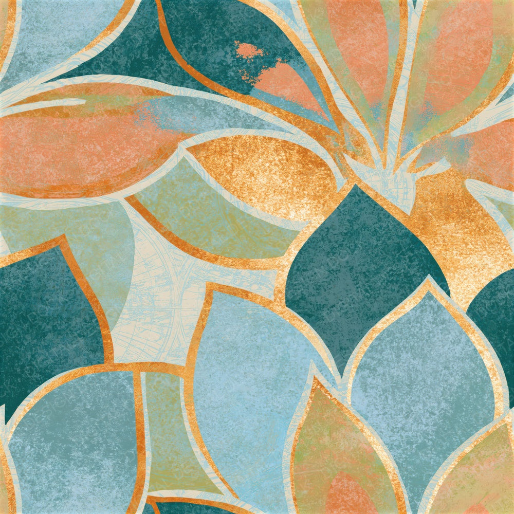 Mandala Powder Blue Peach Pistachio Seamless Digital Paper Pack (DDD015250)