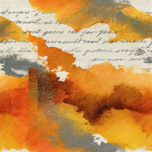 Watercolour Amber Butter Bone Abstract Seamless Digital Paper Pack (DDD015363)