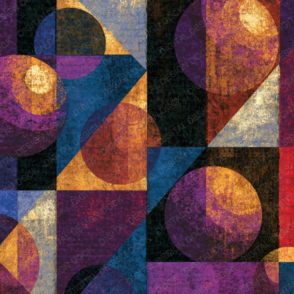 Cubist Pachinko Plum Gold Digital Paper Pack (DDD015368)