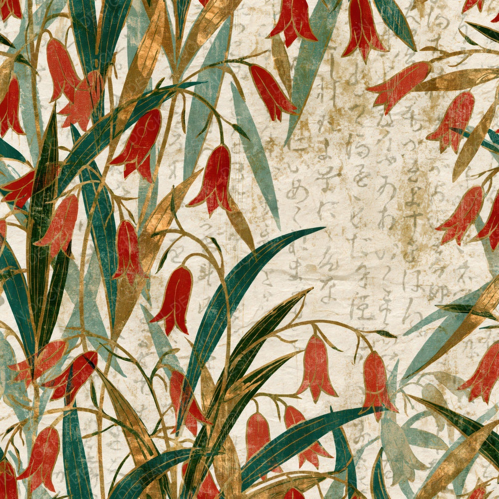 Monoprint Bluebells Emerald Ruby Digital Paper Pack (DDD015412)