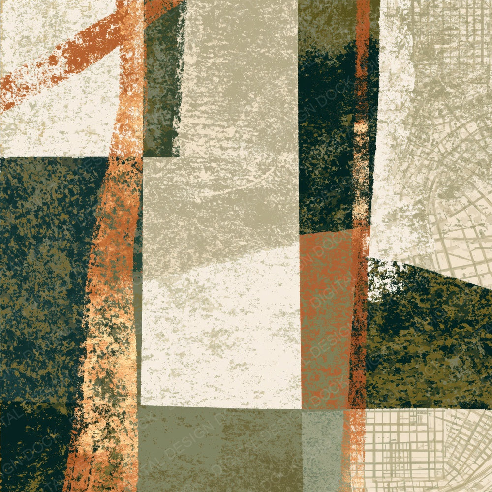 Indian Block Print Sepia Oat Olive Tonal Digital Paper Pack (DDD015450)