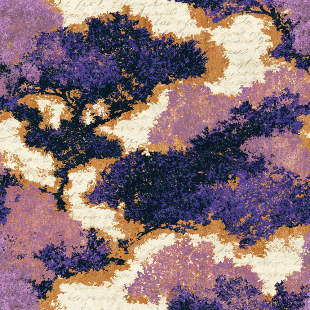 Woodblock Moss Tufts Amethyst Lavender Digital Paper Pack (DDD015460)