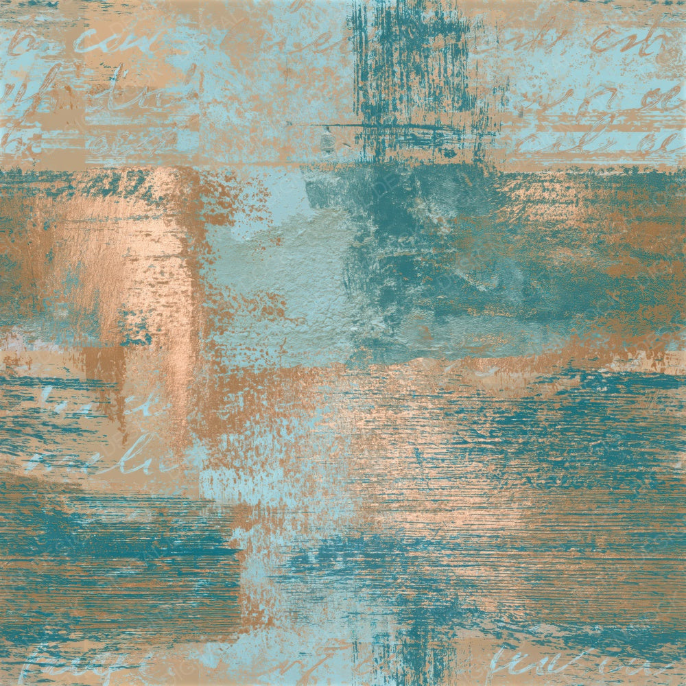 Woodcut Seafoam Turquoise Seamless Digital Paper Pack (DDD015464)