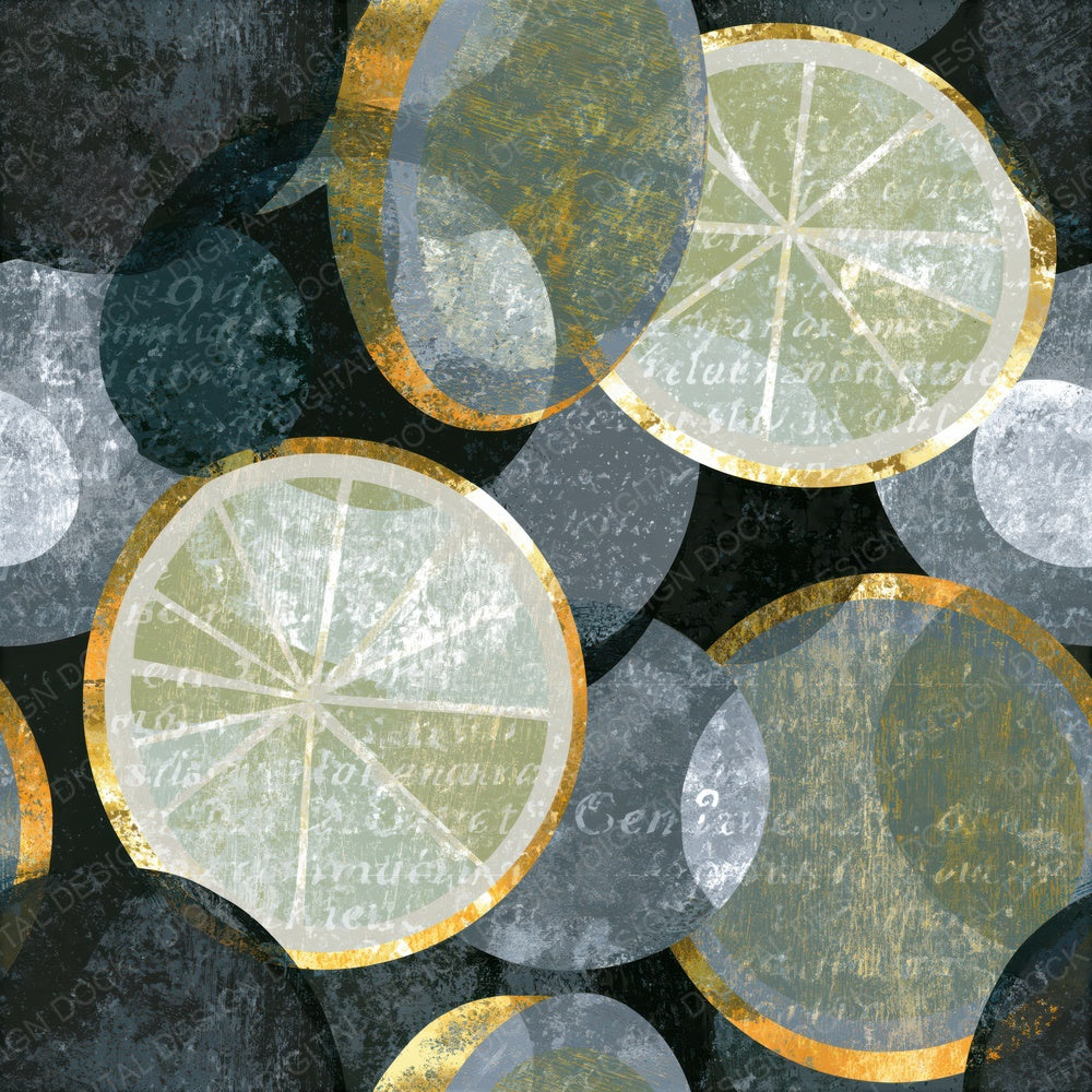 Woodcut Honeydew Gunmetal Pearl Seamless Digital Paper Pack (DDD015484)