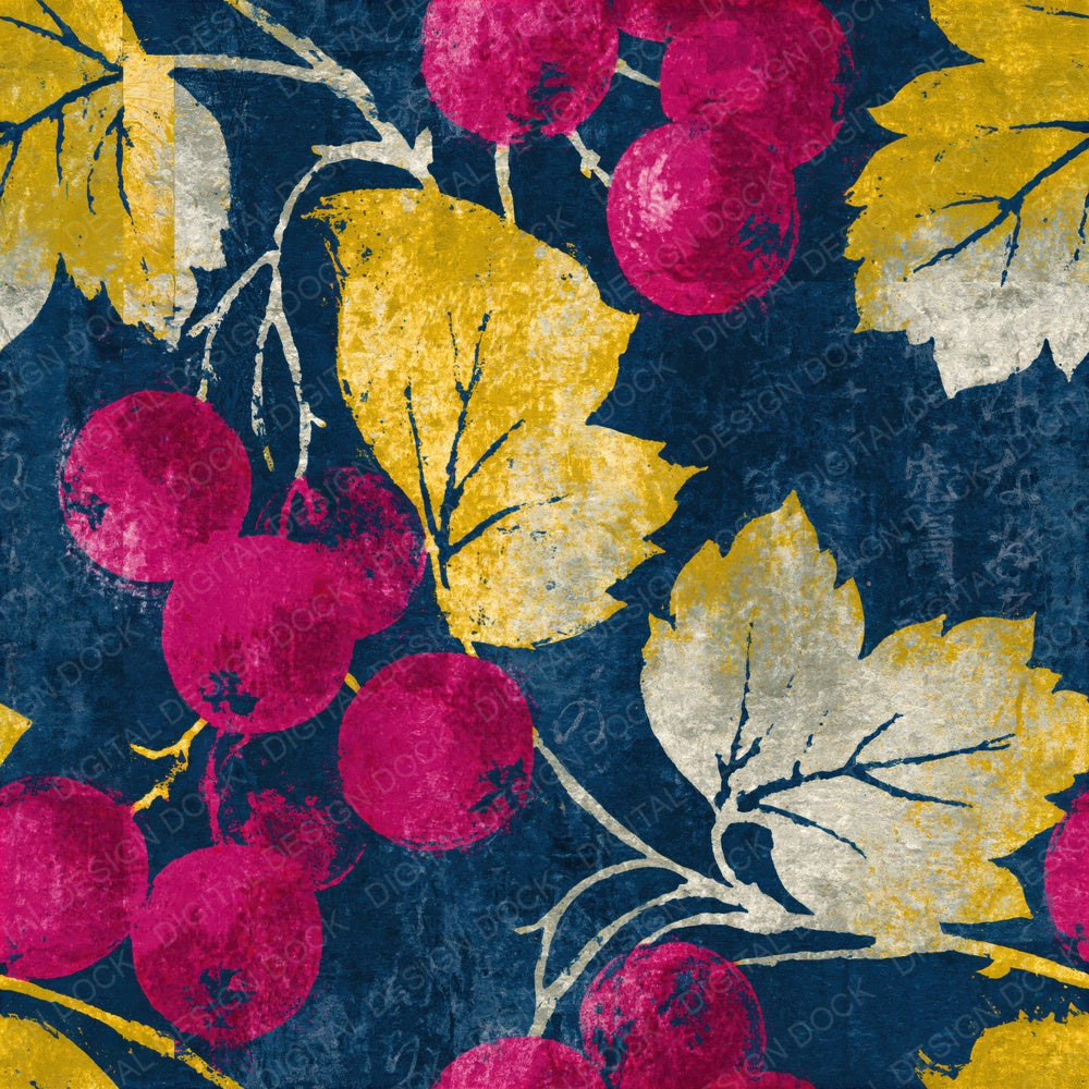 Monoprint Currants Hot Pink Navy Seamless Digital Paper Pack (DDD015532)