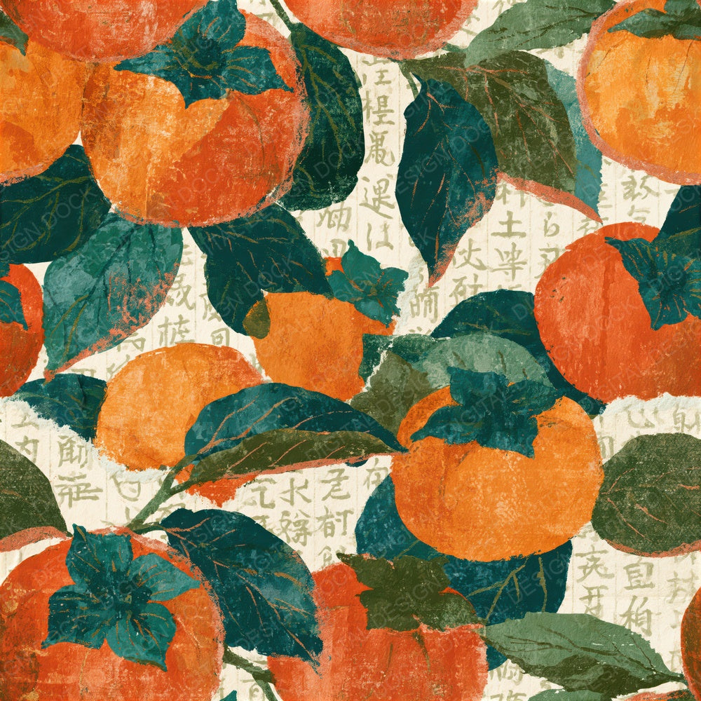 Torn Paper Persimmons Ochre Olive Seamless Digital Paper Pack (DDD015543)