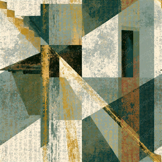 Cubist Sage Ivory Abstract Seamless Digital Paper Pack (DDD015549)