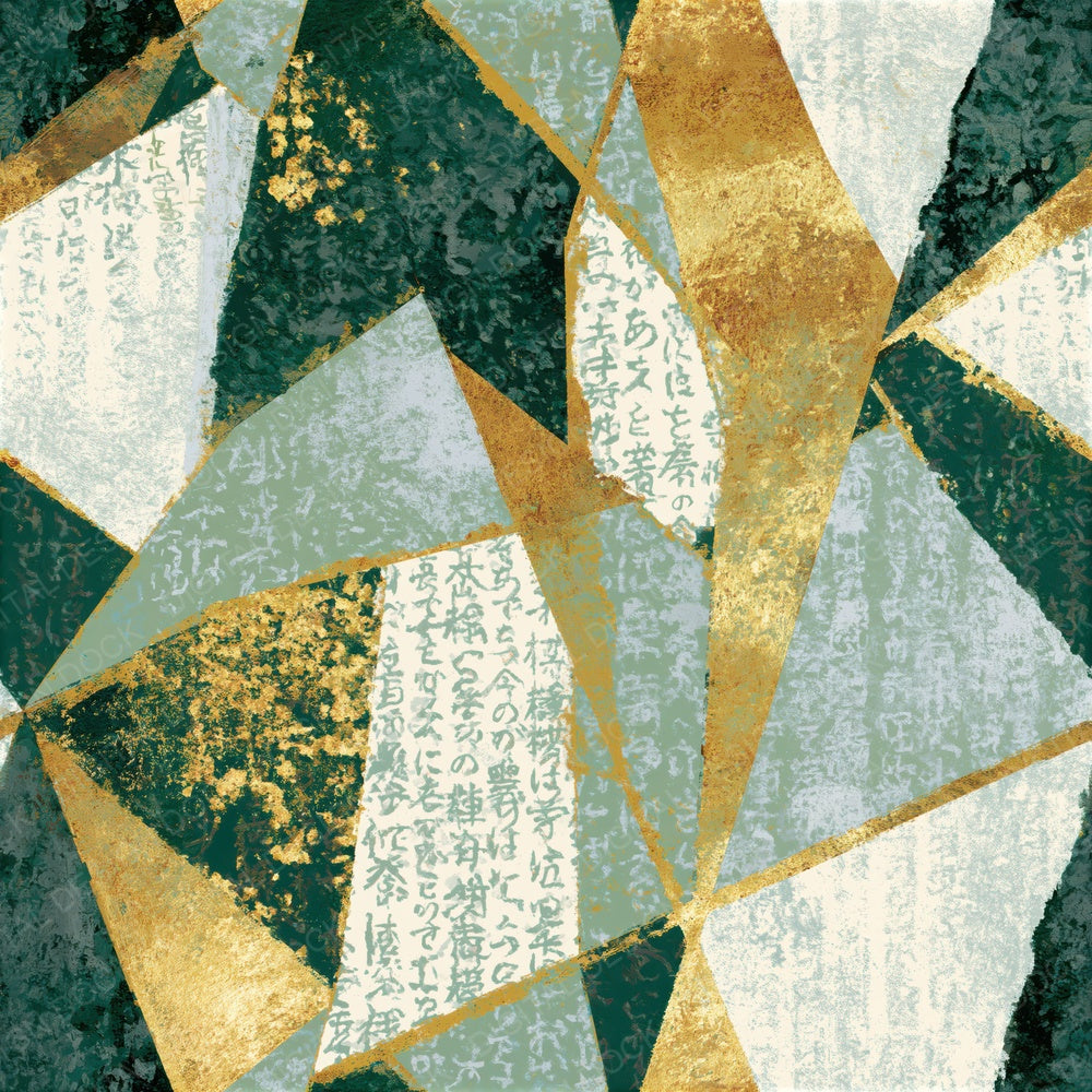 Cubist Sage Ivory Abstract Seamless Digital Paper Pack (DDD015549)