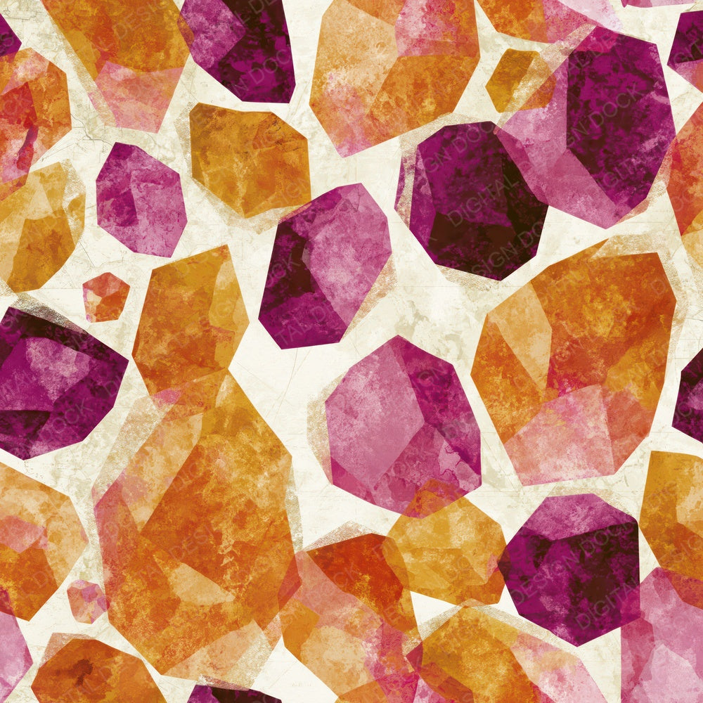 Gouache Ice Crystals Amber Magenta Digital Paper Pack (DDD015553)