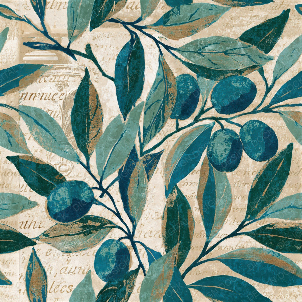 Monoprint Olives Seafoam Sand Seamless Digital Paper Pack (DDD015612)