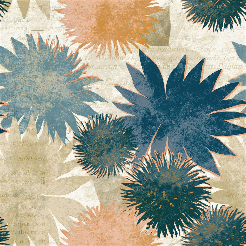 Woodblock Rambutan Slate Sand Seamless Digital Paper Pack (DDD015621)