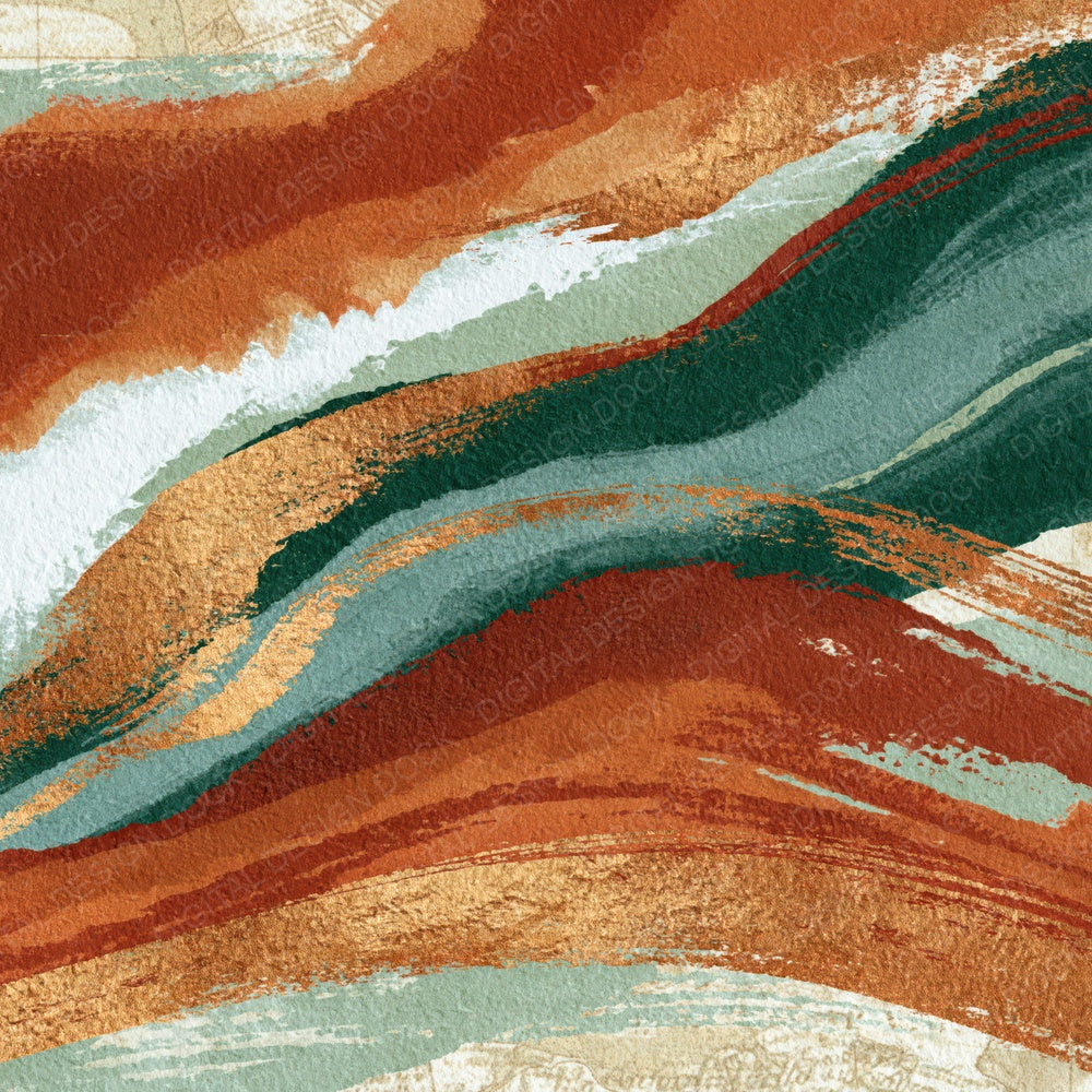 Sumi-e Terracotta Sage Tonal Digital Paper Pack (DDD015702)