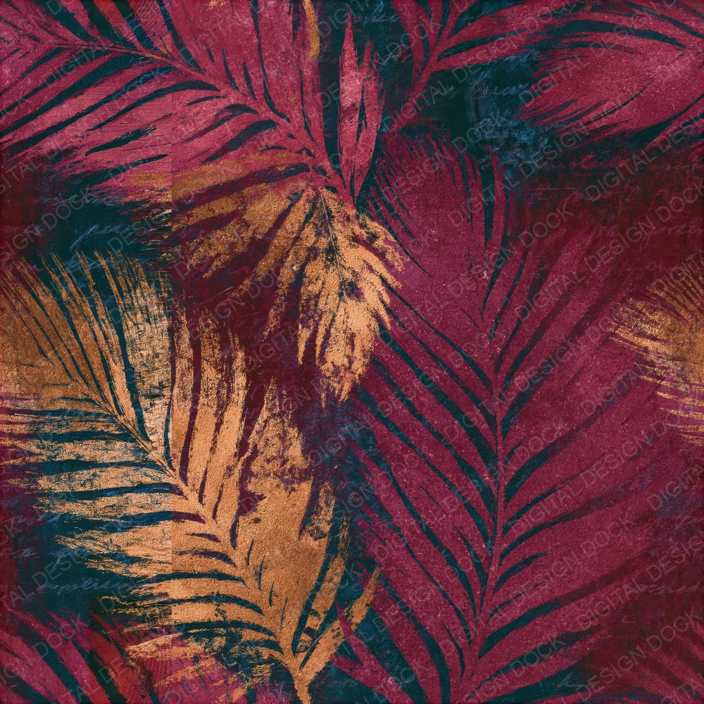 Photogram Feather Boa Aubergine Seamless Digital Paper Pack (DDD015733)