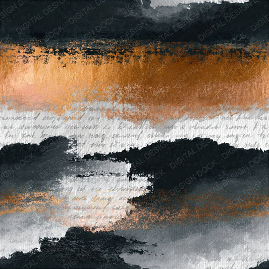Watercolour Black White Abstract Seamless Digital Paper Pack (DDD015744)