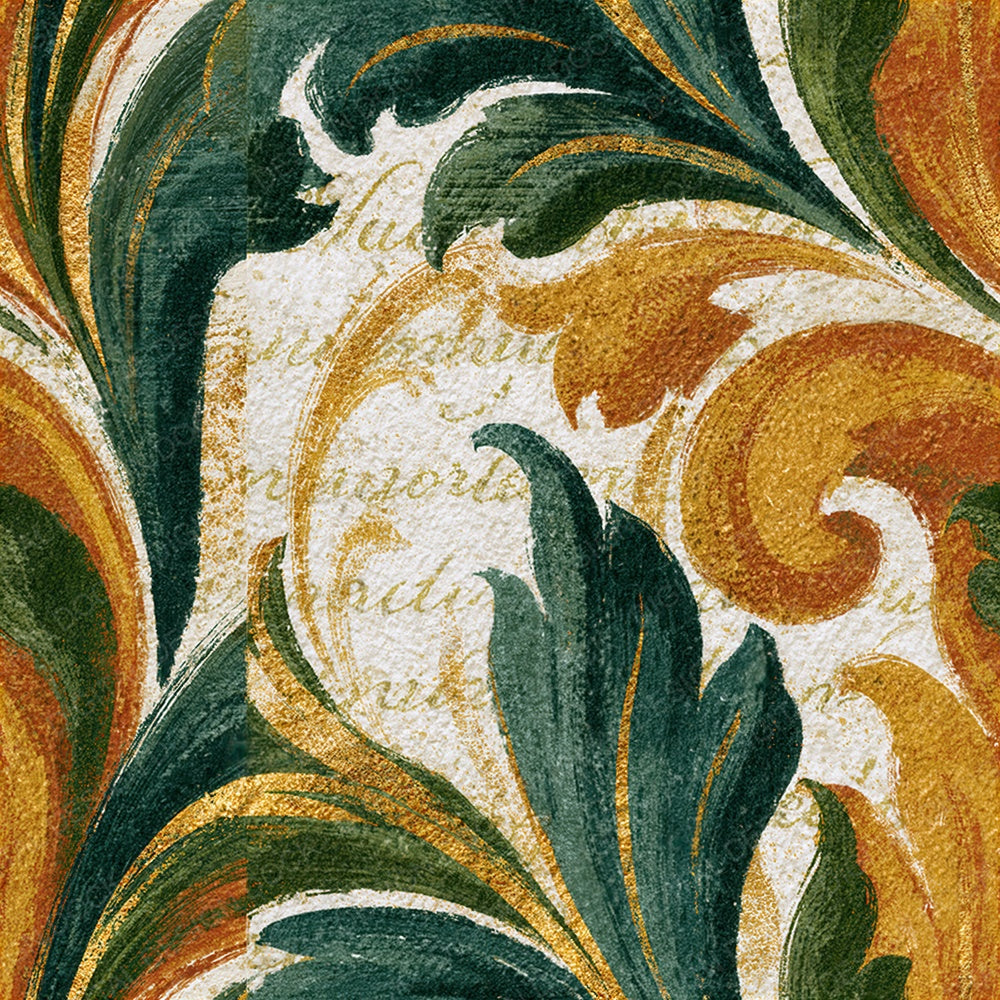 Baroque Olive Ochre Cream Texture Seamless Digital Paper Pack (DDD015766)