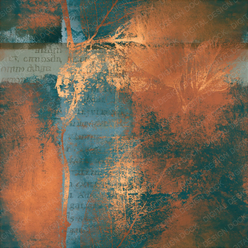 Mezzotint Terracotta Azure Tonal Seamless Digital Paper Pack (DDD015773)