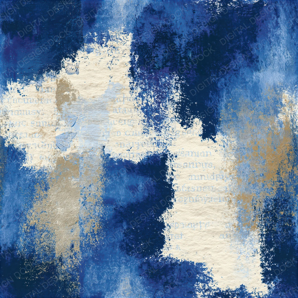 Lithograph Indigo Ivory Tonal Seamless Digital Paper Pack (DDD015788)