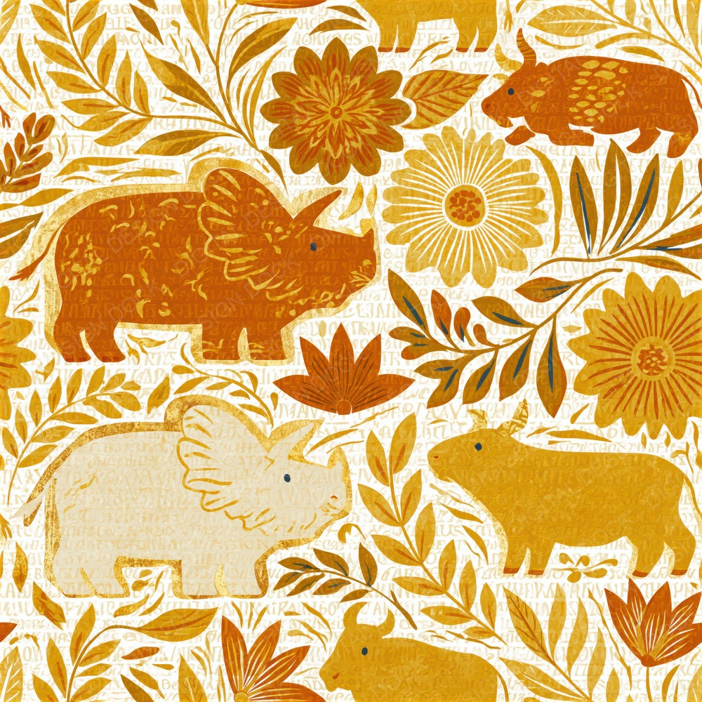 Mexican Folk Baku Honey Seamless Digital Paper Pack (DDD015789)