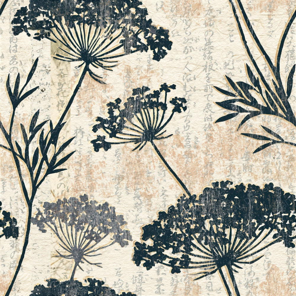 Woodcut Queen Annes Lace Cream Seamless Digital Paper Pack (DDD015803)