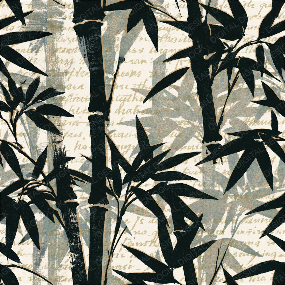 Screenprint Bamboo Bone Seamless Digital Paper Pack (DDD015811)