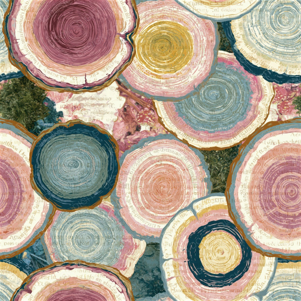 Maximalist Mushroom Rings Gelato Seamless Digital Paper Pack (DDD015896)