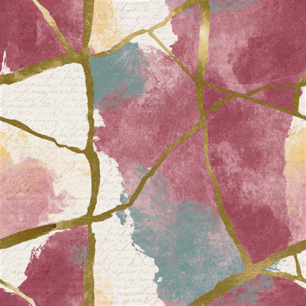 Mezzotint Kintsugi Dusty Rose Bone Seamless Digital Paper Pack (DDD015897)