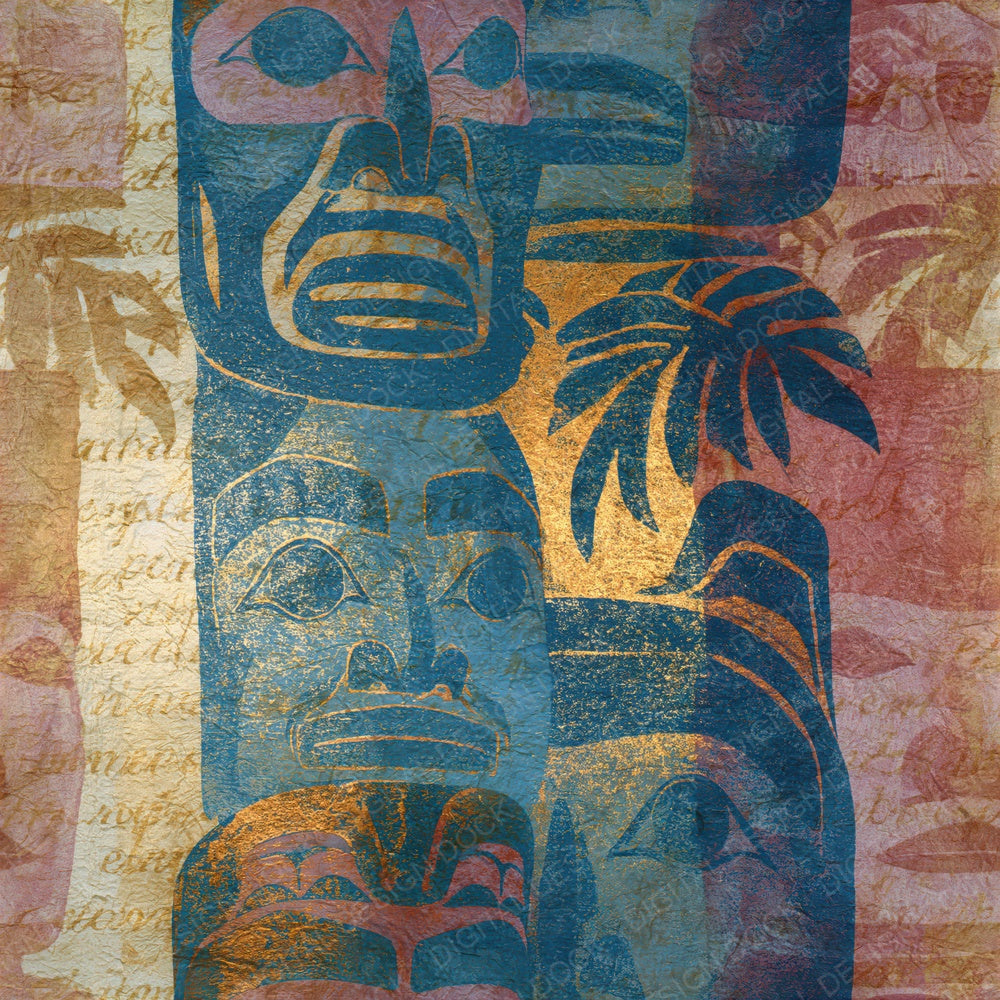 Antique Botanical Totem Poles Gelato Seamless Digital Paper Pack (DDD015906)