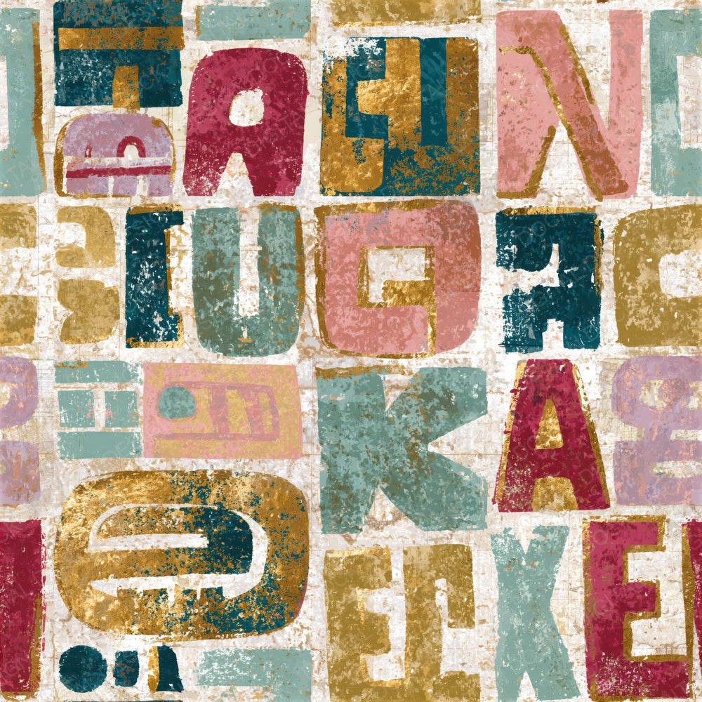 Folk Art Mayan Glyphs Pastel Seamless Digital Paper Pack (DDD015912)
