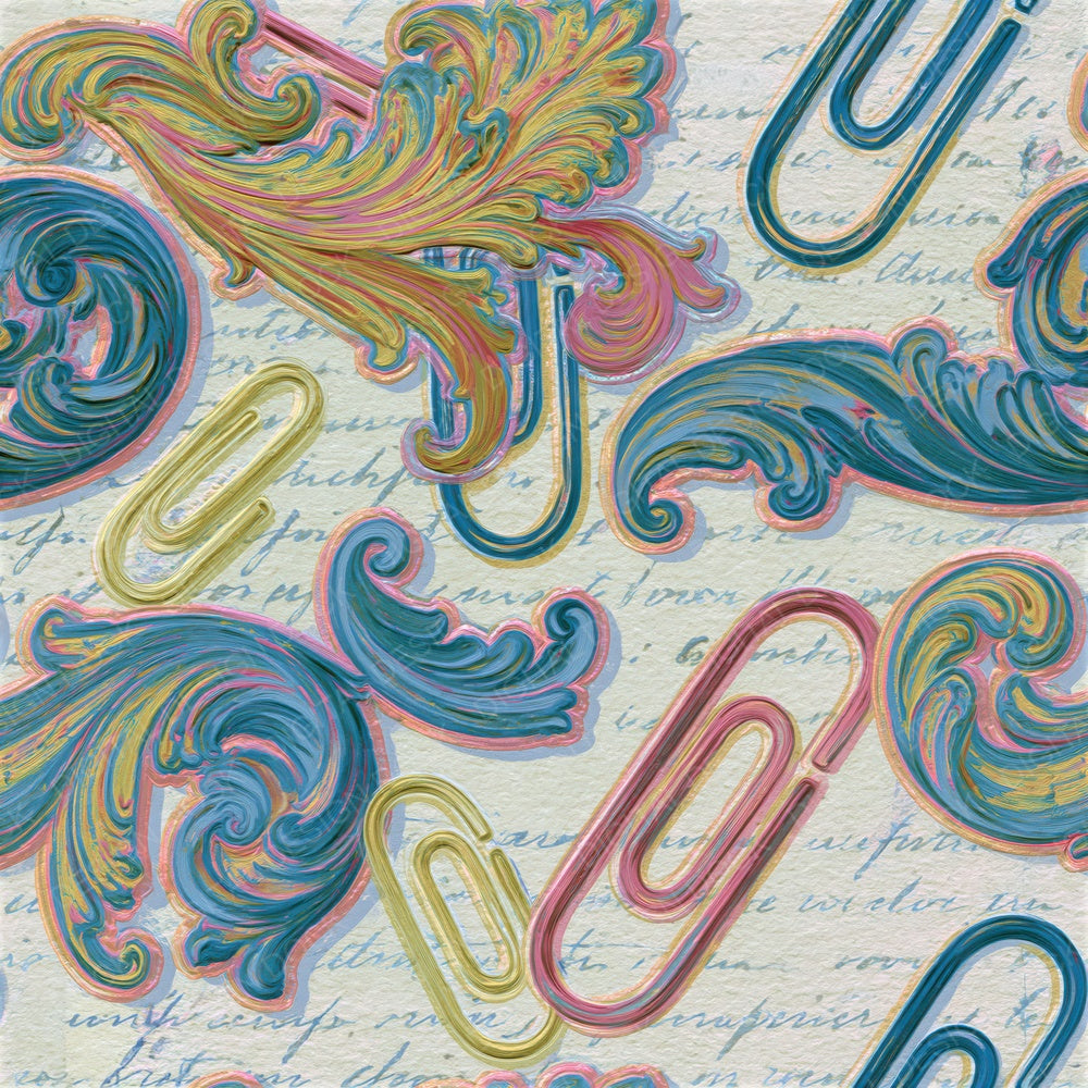 Baroque Paper Clips Gelato Seamless Digital Paper Pack (DDD015928)