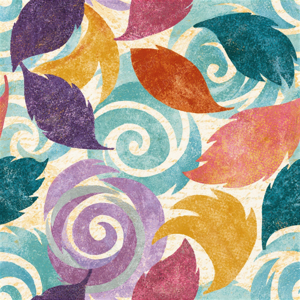 Vintage Newsprint Autumn Winds Lilac Seamless Digital Paper Pack (DDD015944)