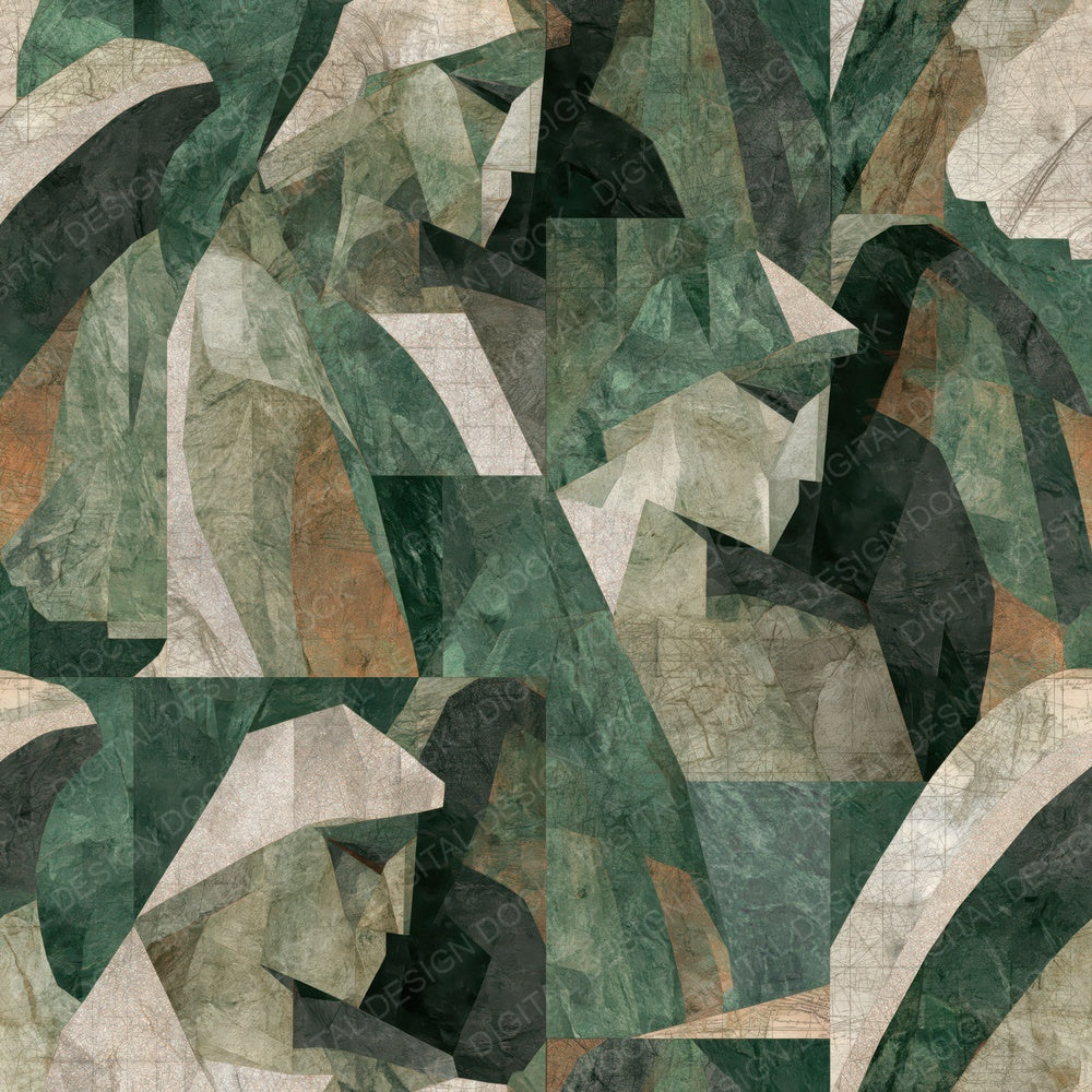 Cubist Tombstone Angels Forest Green Bone Digital Paper Pack (DDD015947)