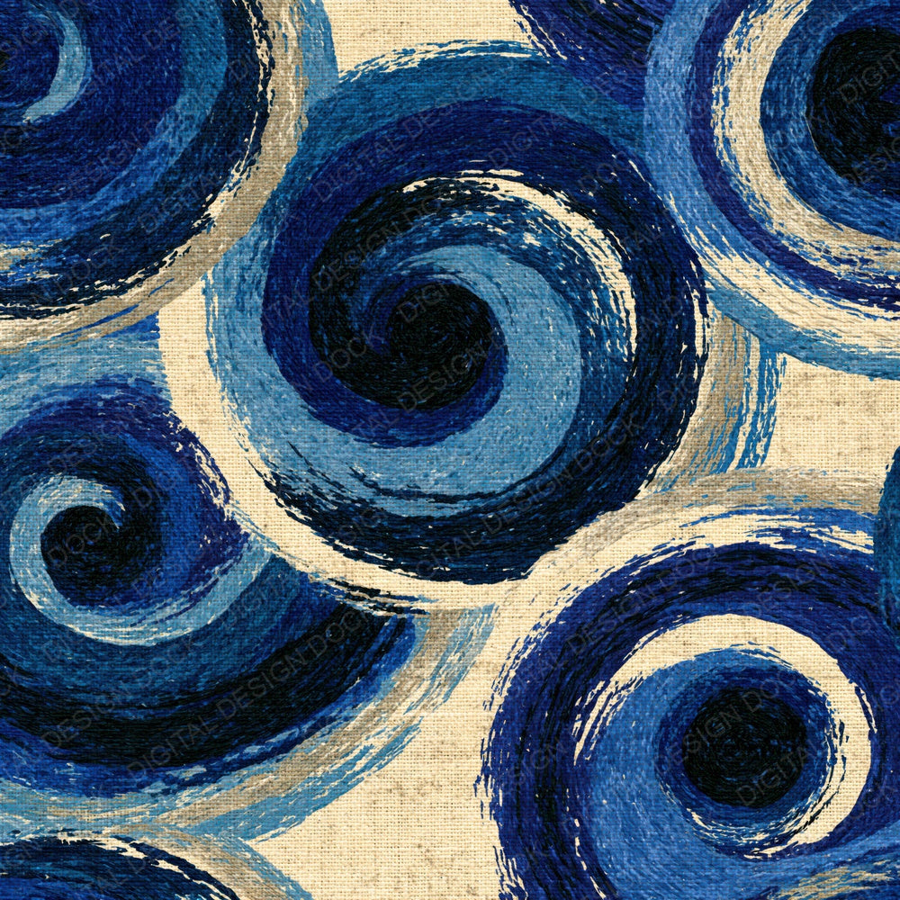 Embroidery Black Hole Spiral Denim Navy Digital Paper Pack (DDD015948)