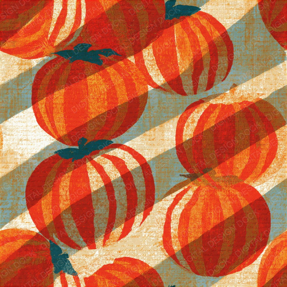 Egg Tempera Persimmons Candy Red Seamless Digital Paper Pack (DDD015993)