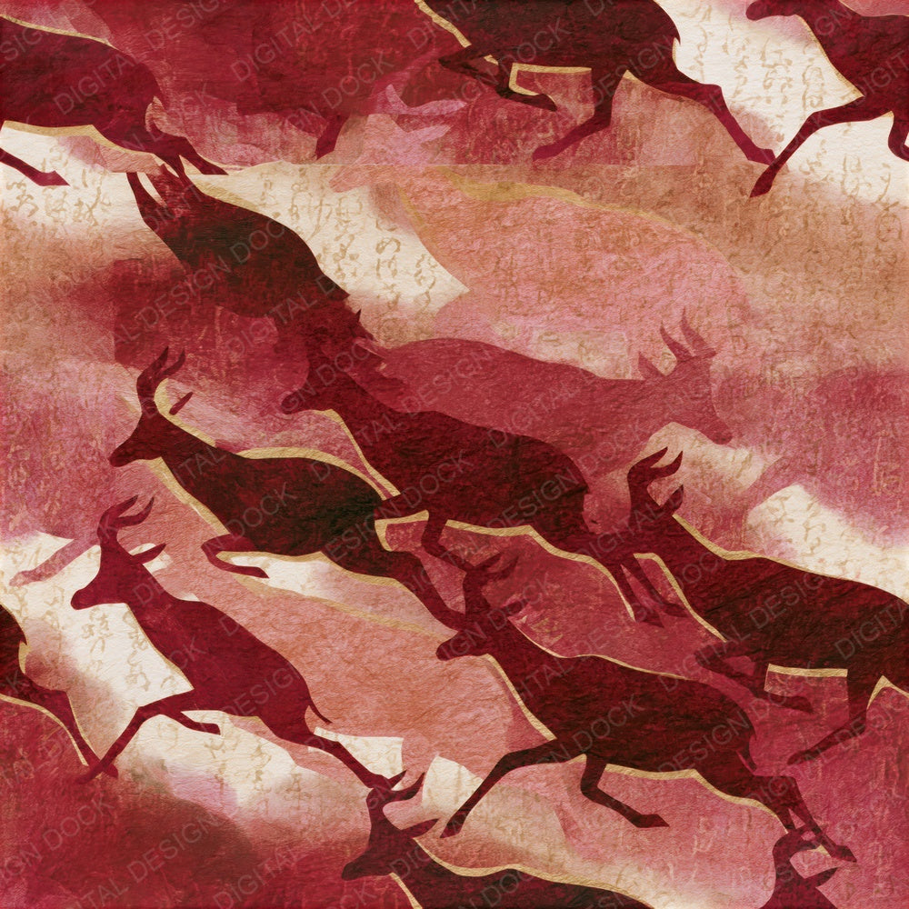 Papercut Antelope Wine Rose Seamless Digital Paper Pack (DDD016014)