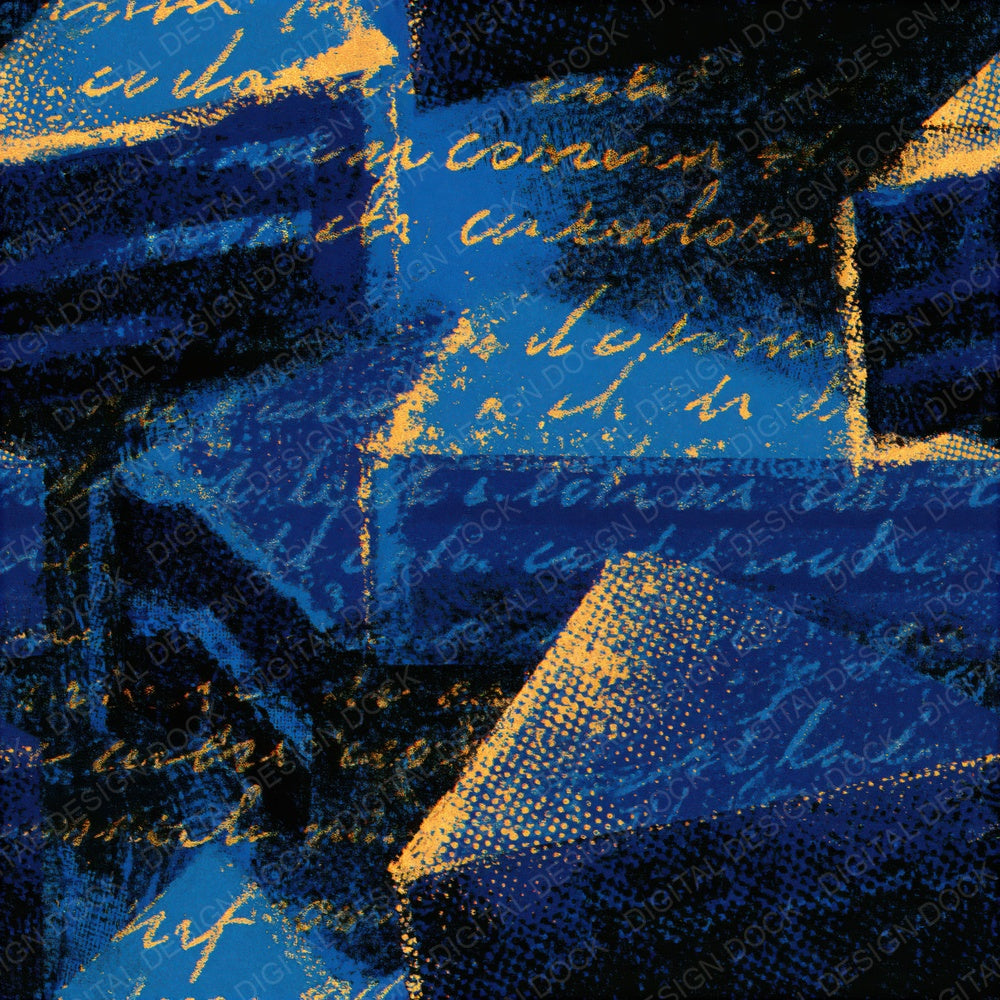 Halftone Cake Slices Electric Blue Seamless Digital Paper Pack (DDD016030)