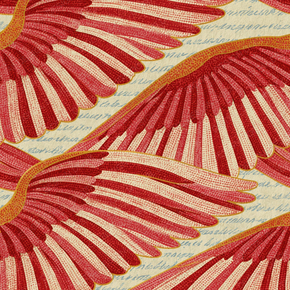 Pointillism Valkyrie Wings Candy Red Cream Digital Paper Pack (DDD016061)