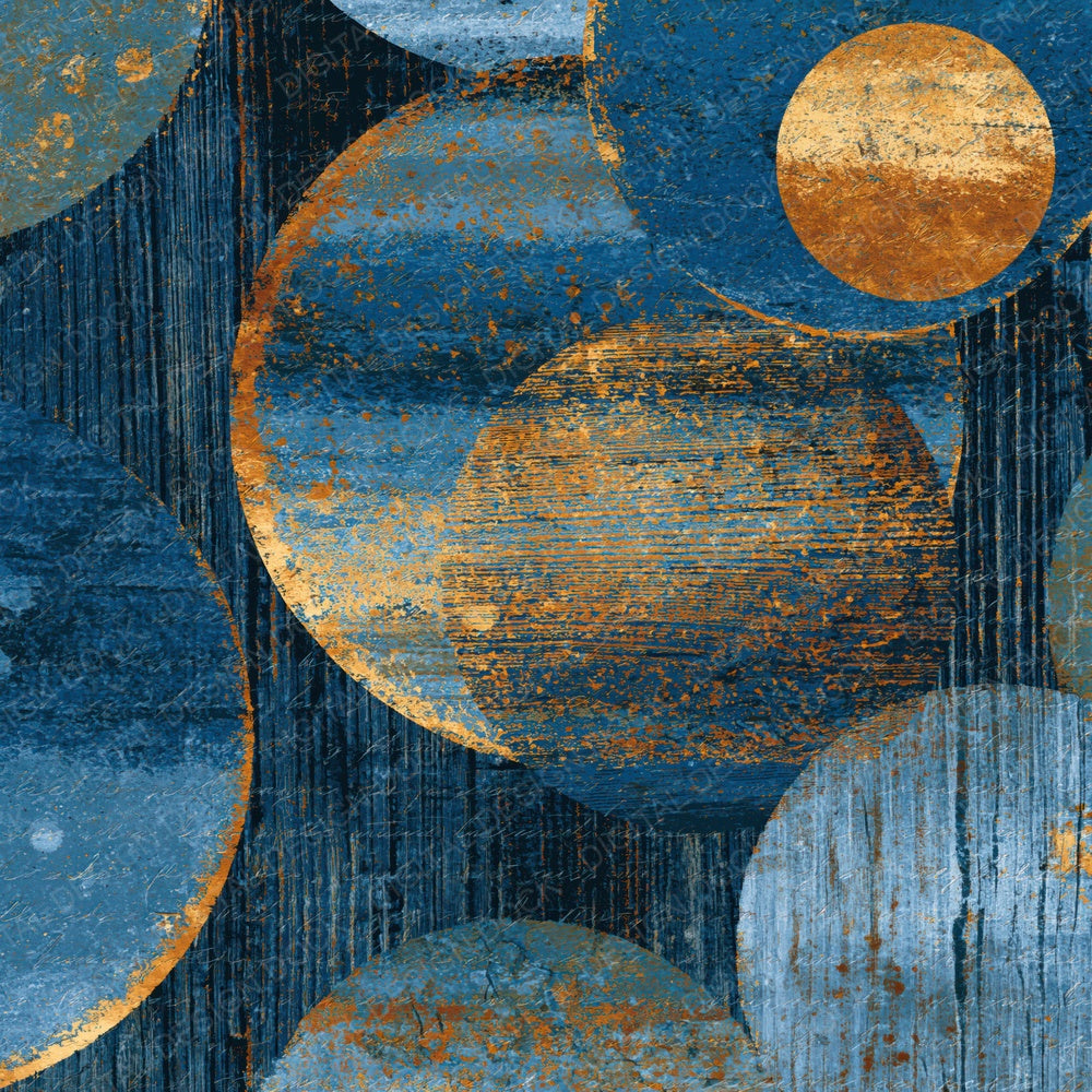 Woodcut Jupiter Moons Indigo Slate Digital Paper Pack (DDD016064)