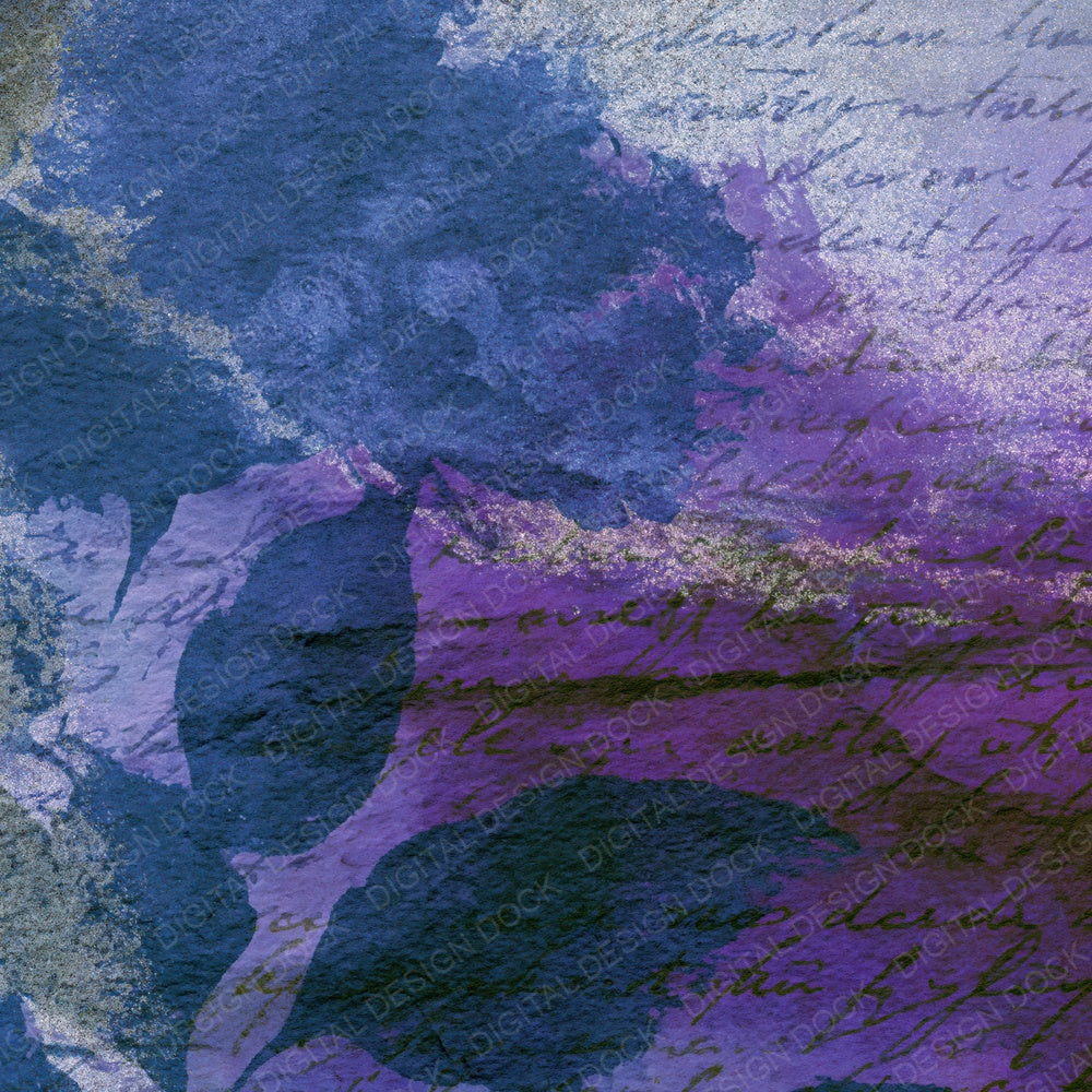 Photogram Azurite Plum Brass Digital Paper Pack (DDD016073)