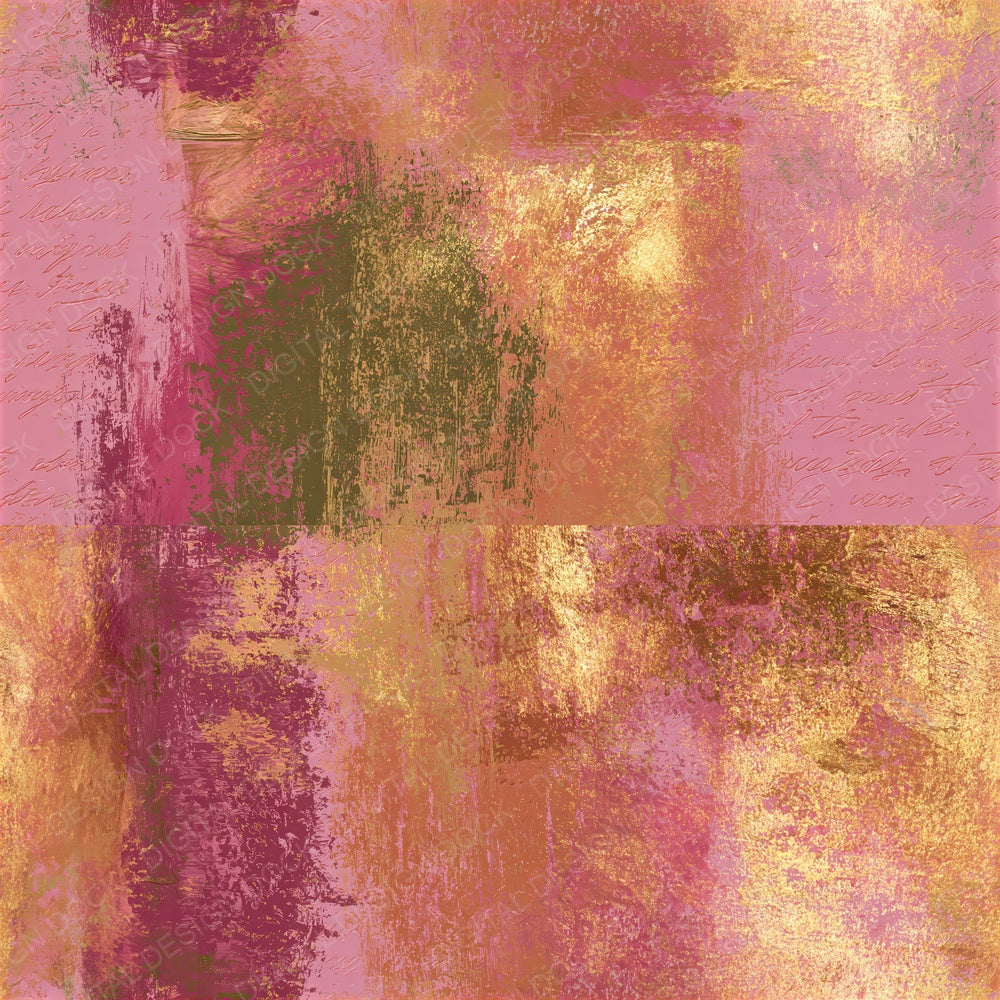 Impressionist Amber Rose Gold Abstract Seamless Digital Paper Pack (DDD016111)