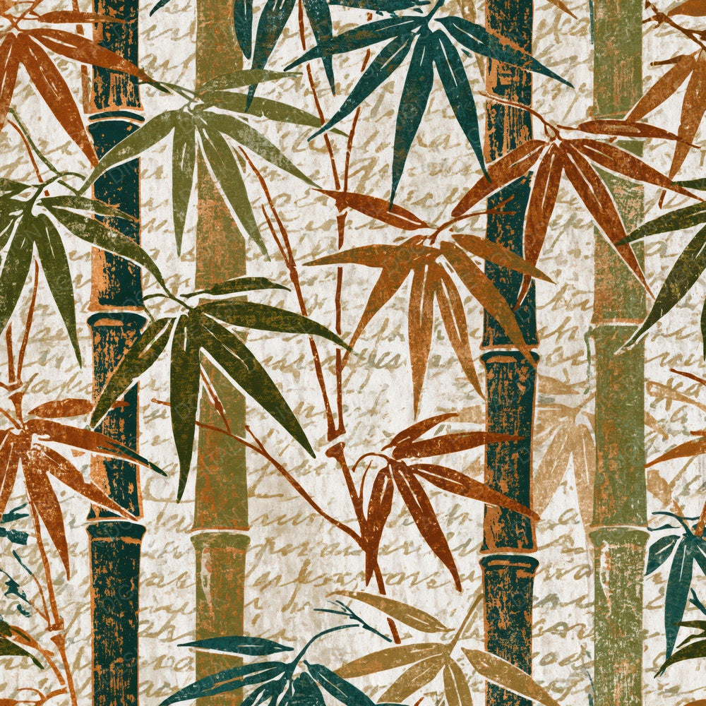 Woodblock Bamboo Moss Bark Brown Digital Paper Pack (DDD016160)