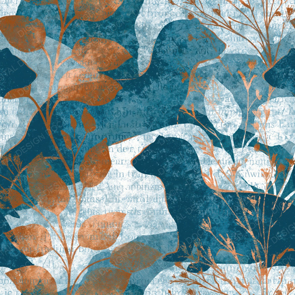 Lithograph Stoat Fjord Blue White Digital Paper Pack (DDD016173)
